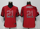 Women Nike 49ers 21 Deion Sanders Red Drift Fashion Jersey